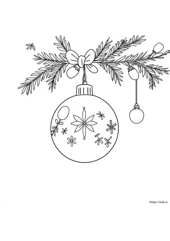 Gambar Mewarnai Bola Natal