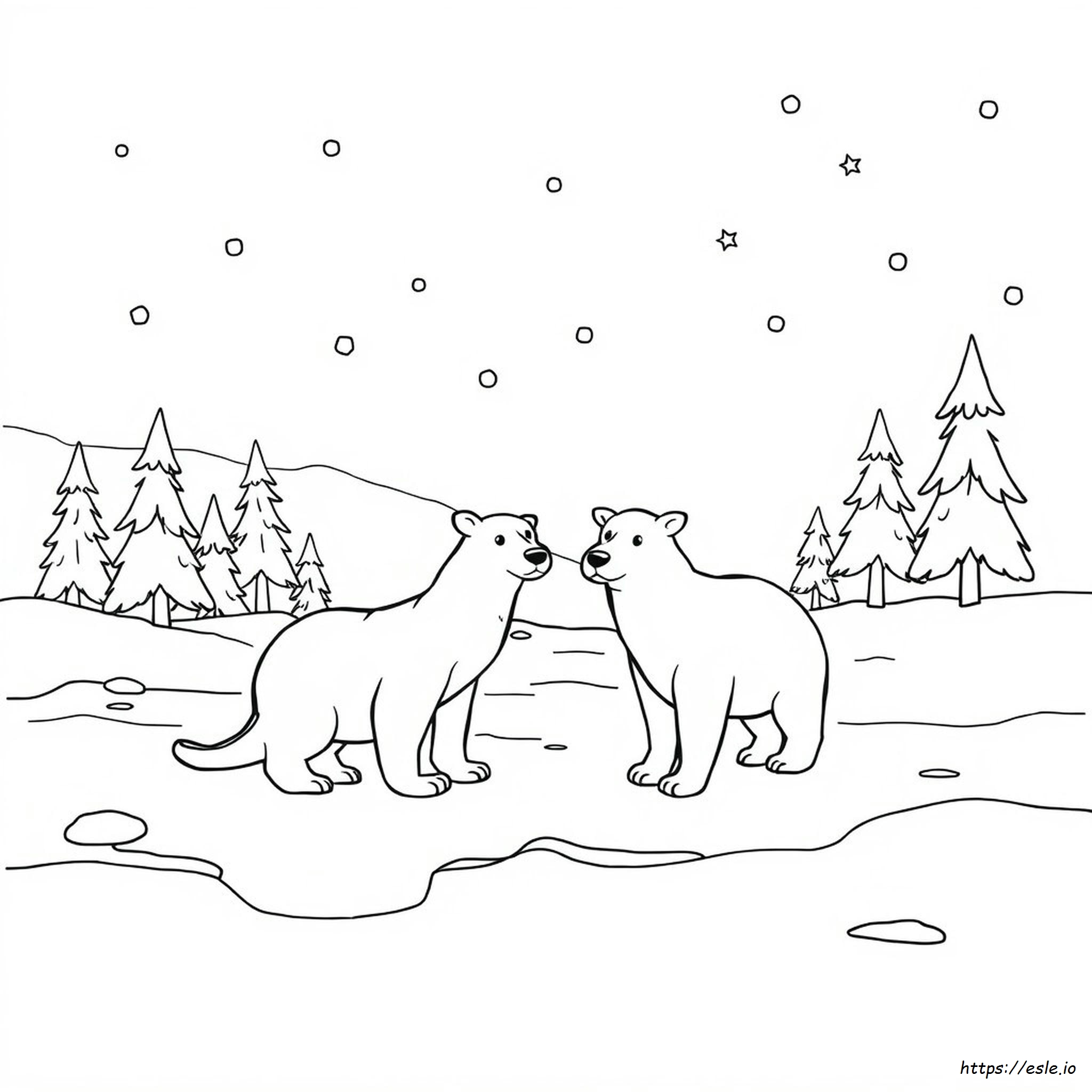 Arctic Animals Coloring Pages Free