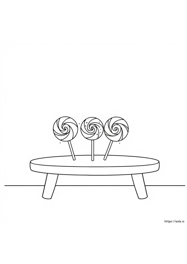 Süßer Lollipop Ausmalbilder