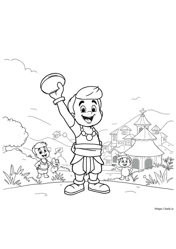 Coloring Pages Colour Chhota Bheem Drawing