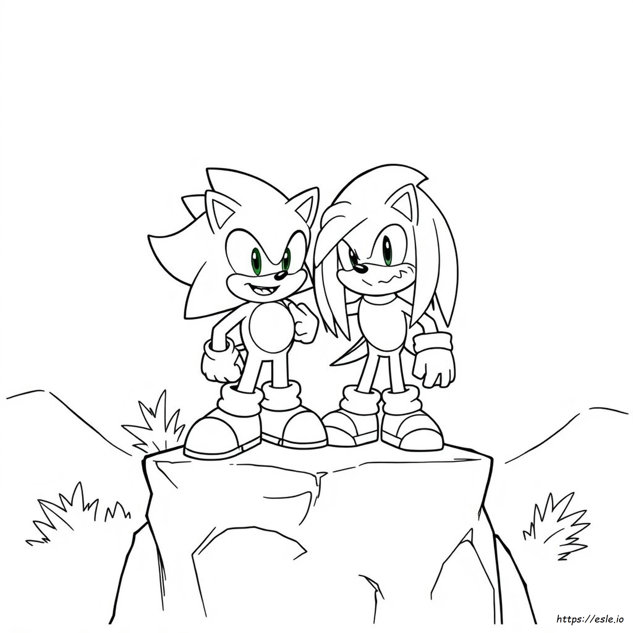 Sonic The Hedgehog Knuckles Coloring Pages