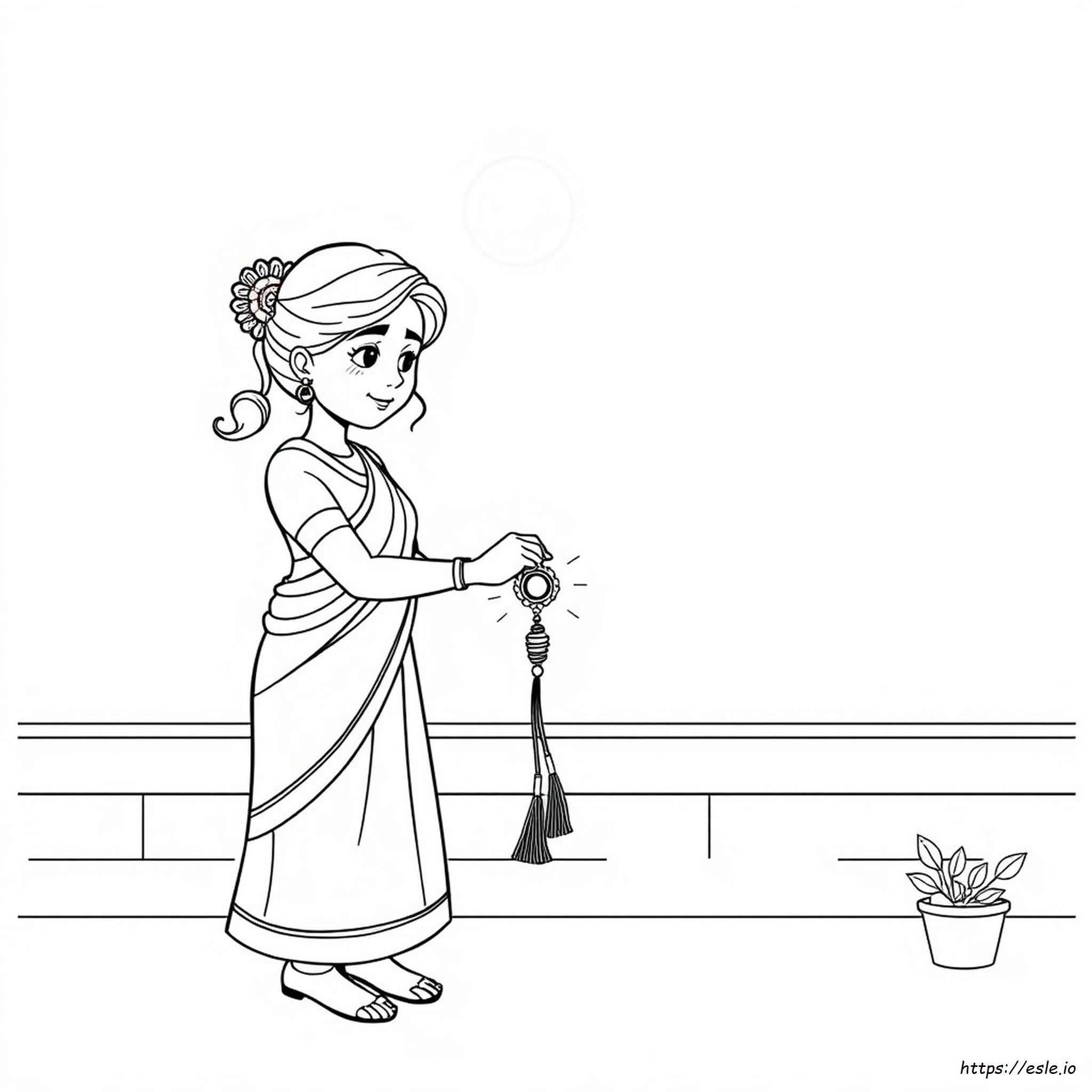 Raksha Bandhan Ausmalbilder