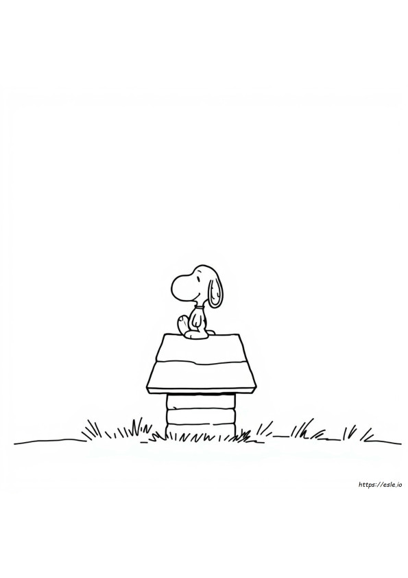 Eenvoudige Snoopy Kleurplaten