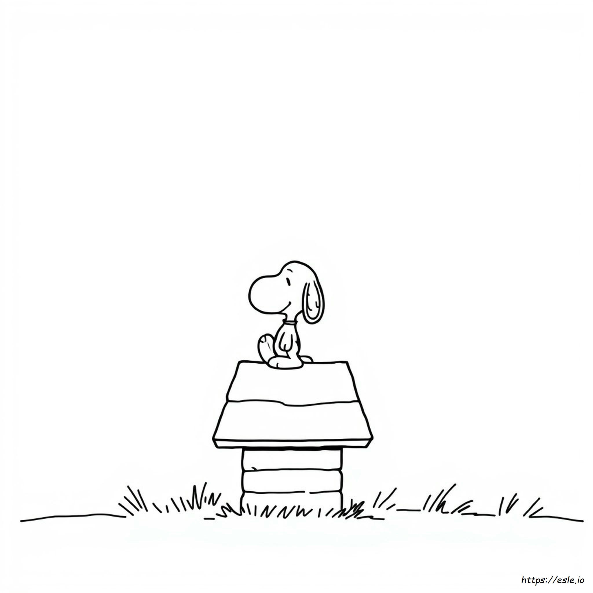 Snoopy Facile Da Colorare