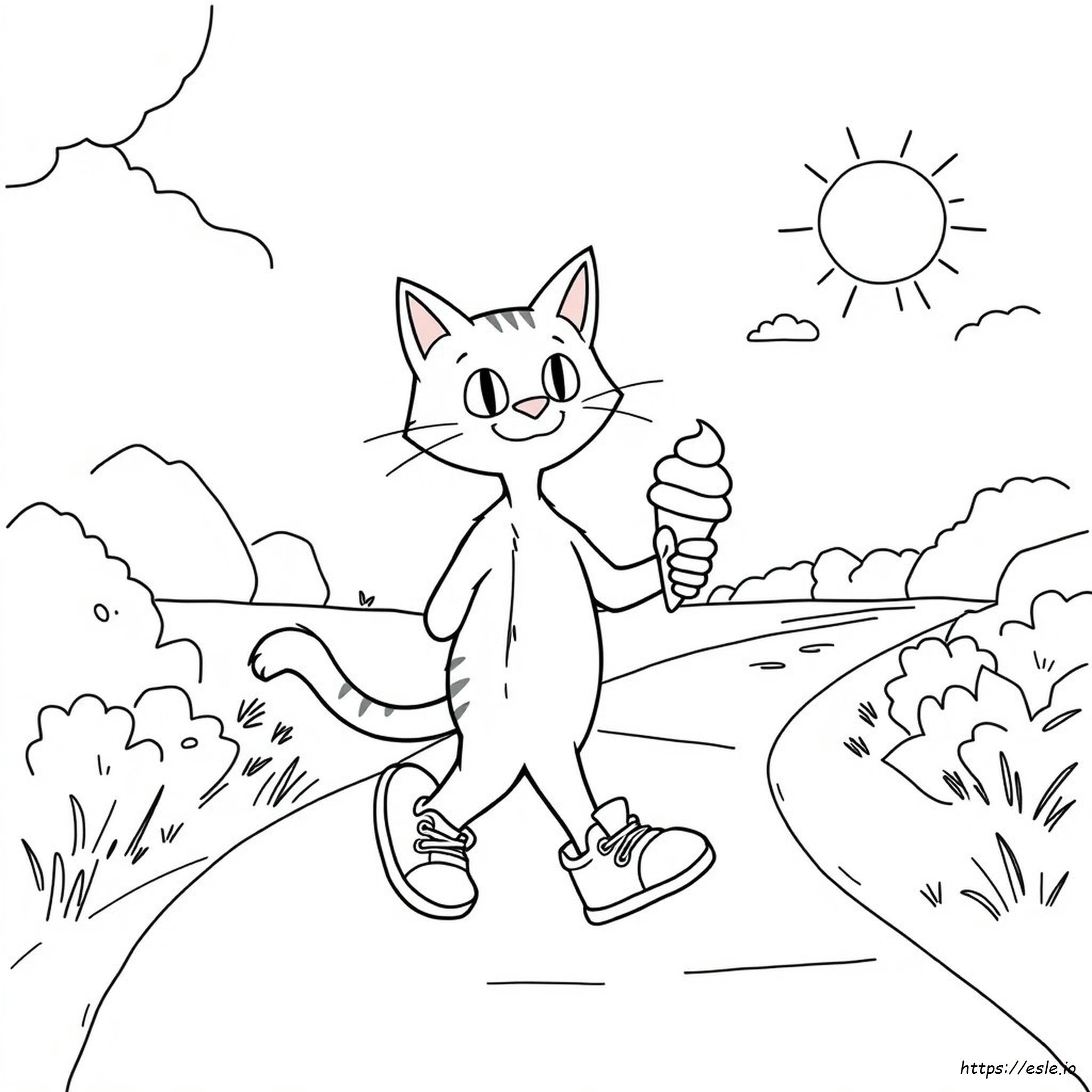 Pete The Cat I Love My White Shoes Coloring Page