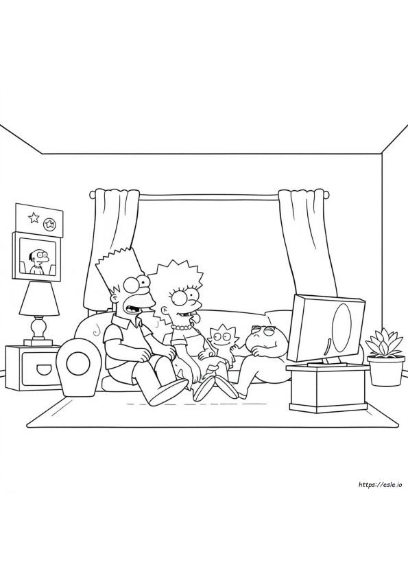 Simpsonlar Yazdırılabilir Boyama Sayfaları