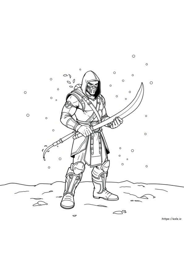Sub-Zero Mortal Kombat Planșe De Colorat