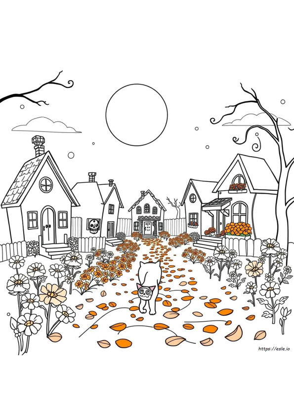 Halloween Hari Orang Mati Gambar Mewarnai