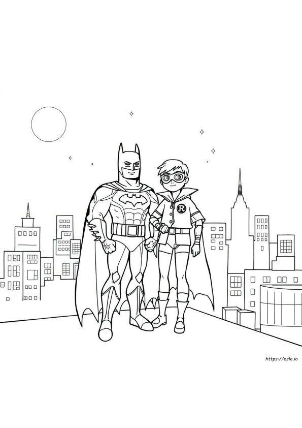 Coloriage Batman Et Robin