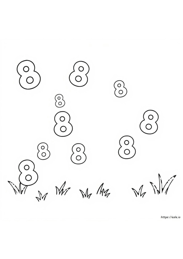 Numero Otto 8 Da Colorare