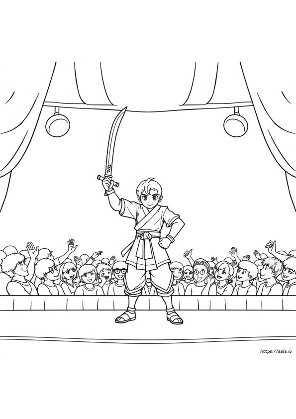 Kai Colouring Page