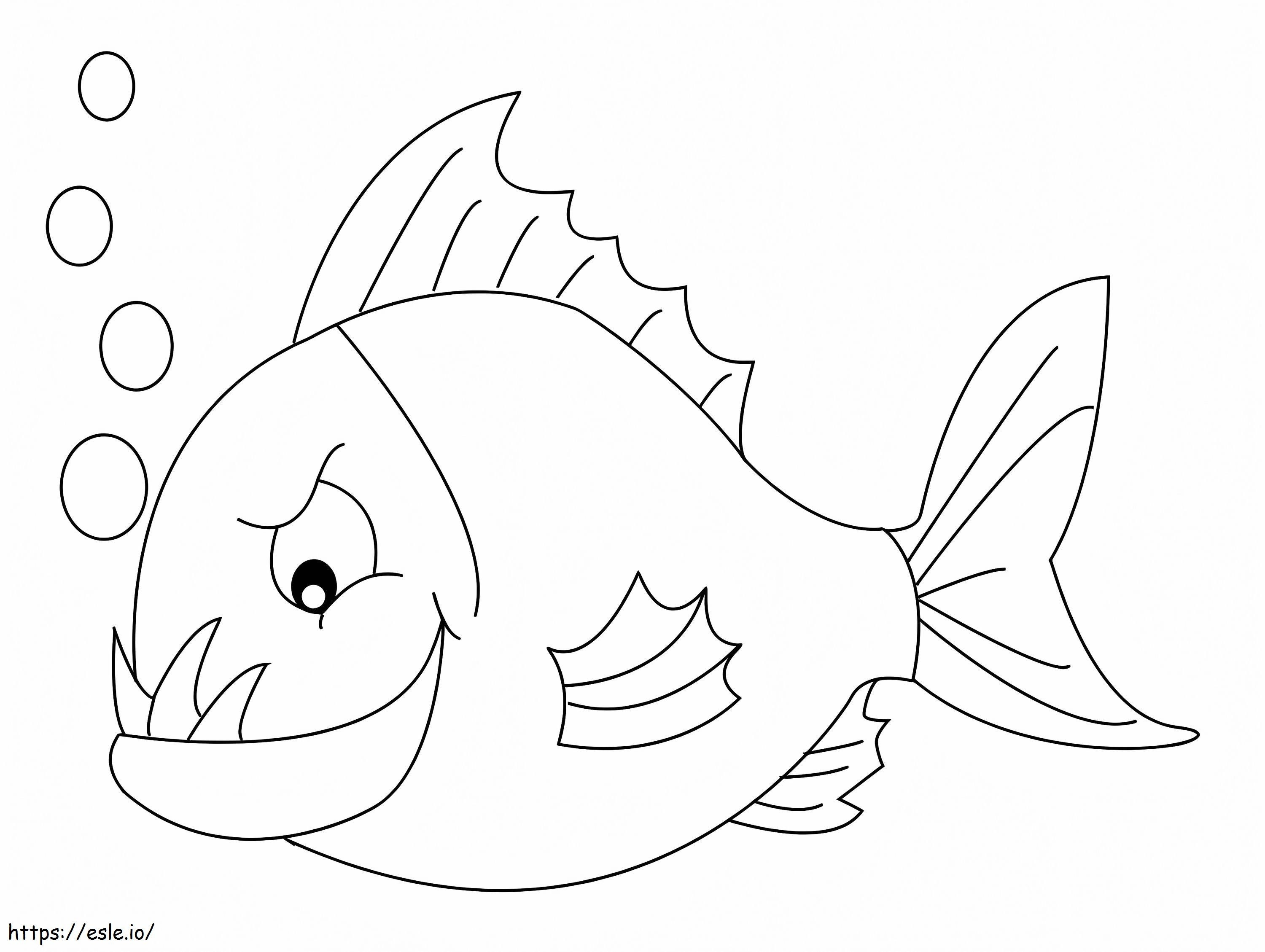 Bad Piranha coloring page