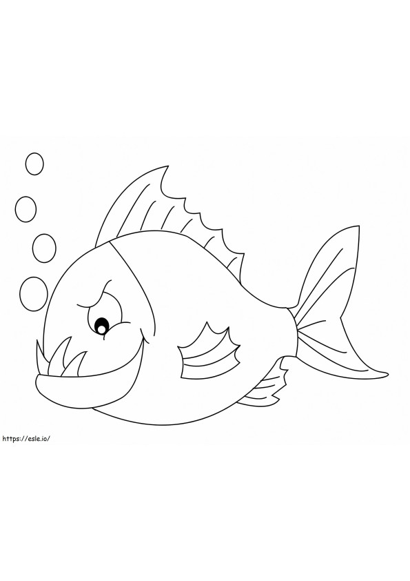 Piranha Ruim para colorir