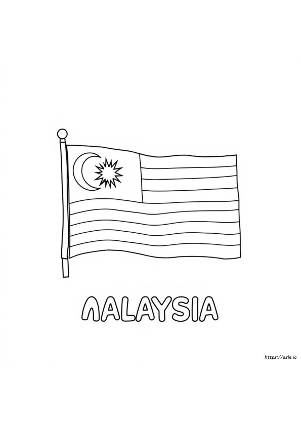 Printable Bendera Malaysia Colouring