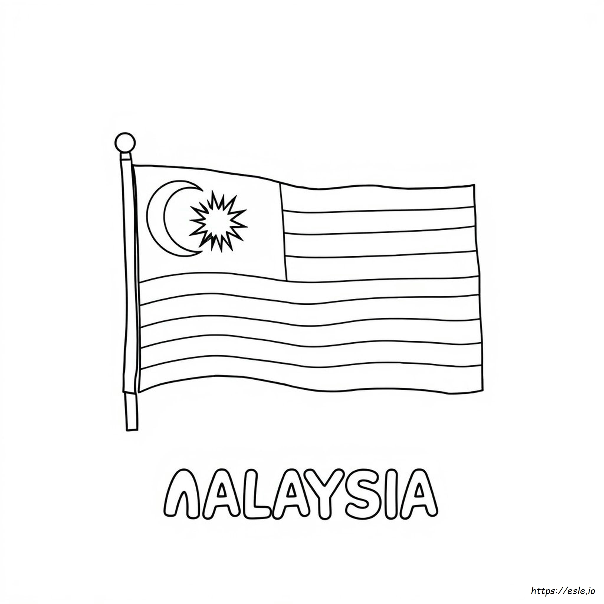 Bandiera Della Malesia Da Colorare E Stampare