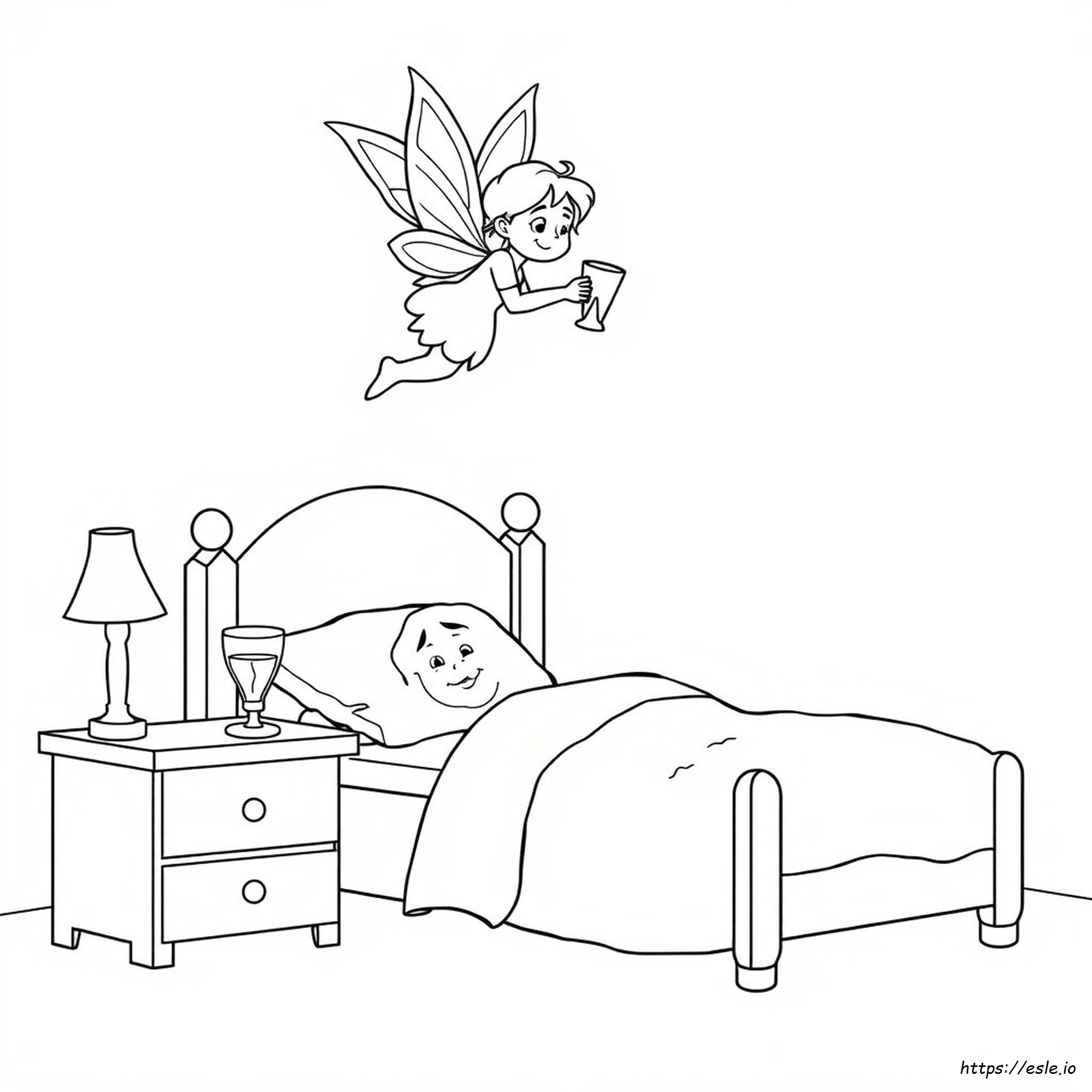 Easy Tooth Fairy Coloring Pages