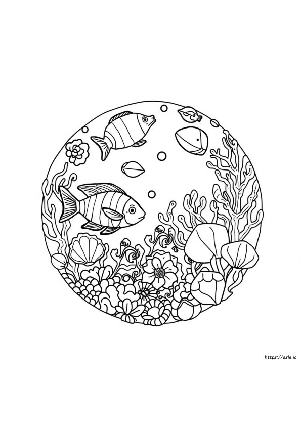 Sea Life Mandala Coloring Pages