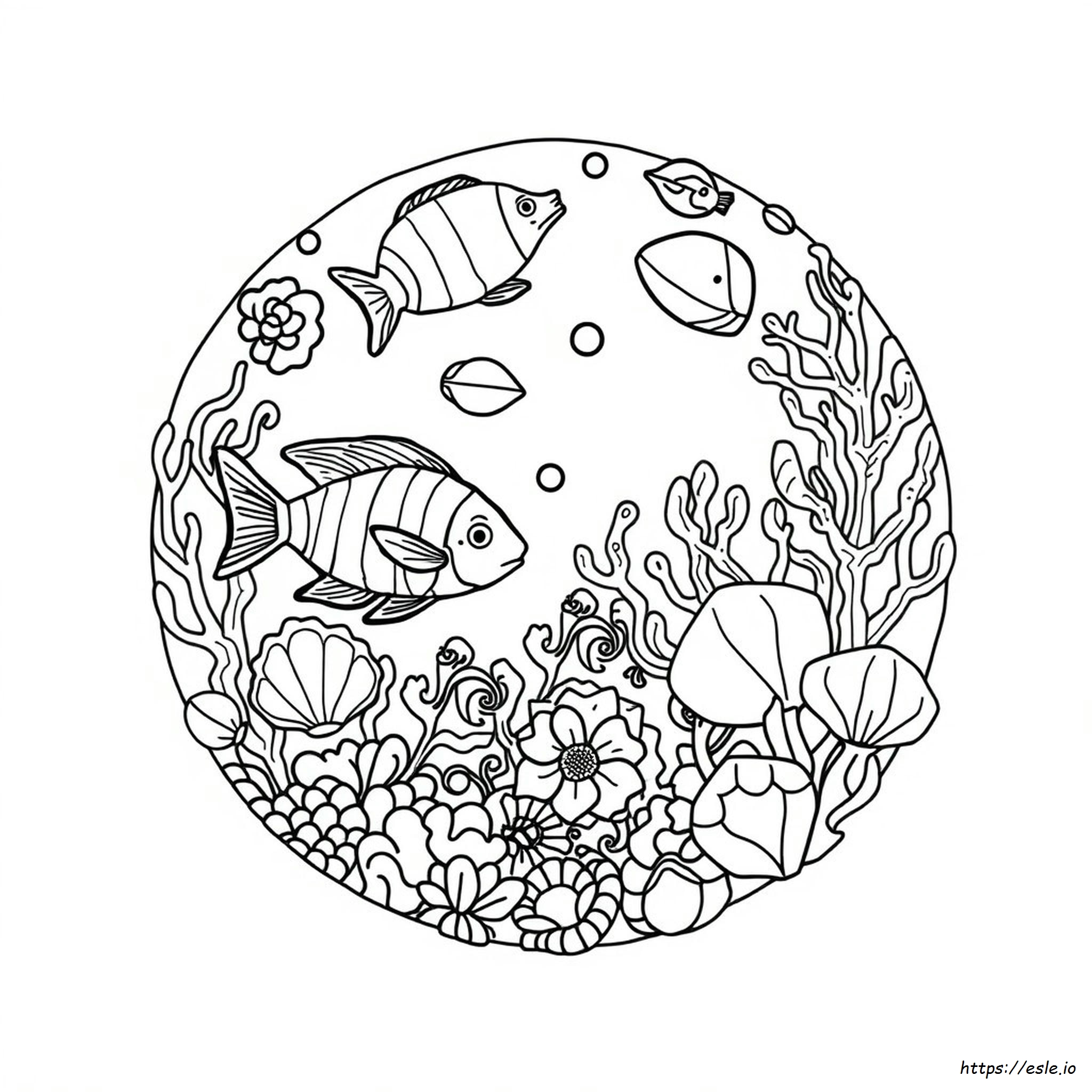 Mandala Vita Marina: Disegni Da Colorare