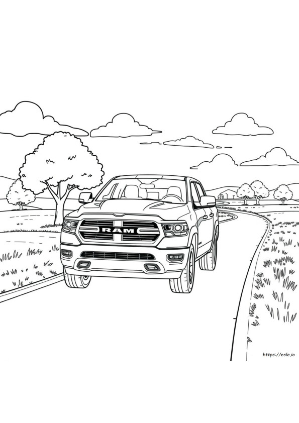 Yazdırılabilir Dodge Ram Boyama Sayfaları