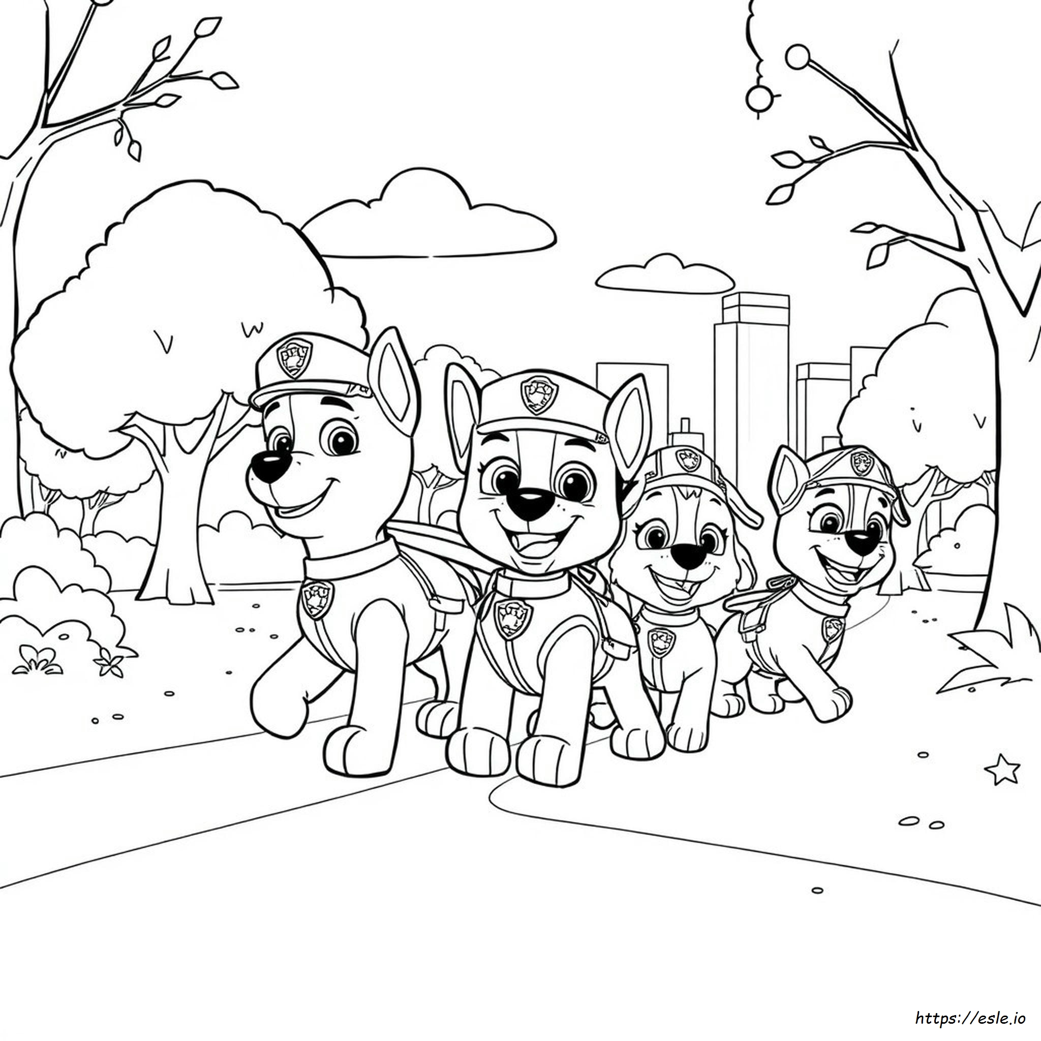 Super Marshall Paw Patrol Da Colorare