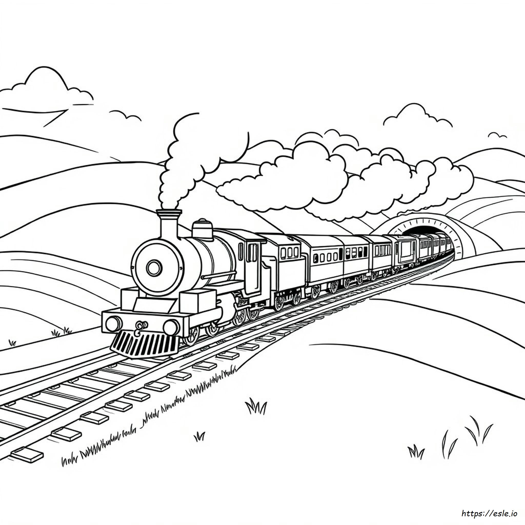 Trains Colouring In