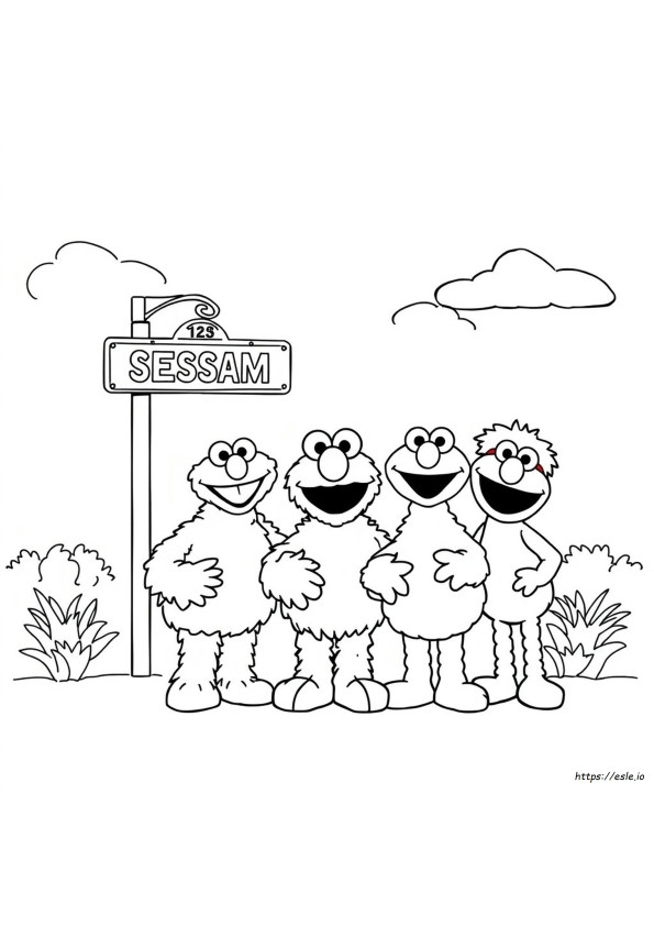 Sesame Street Colouring Pages