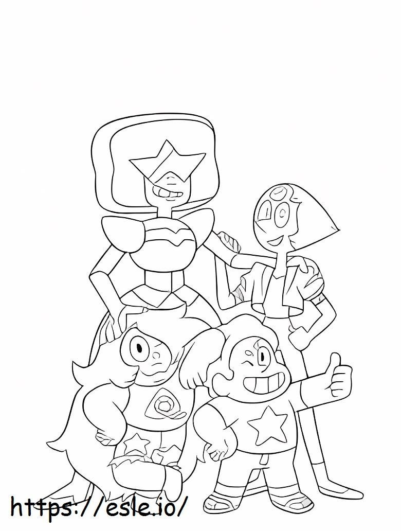 Coloriage Steven et ses amis à imprimer dessin
