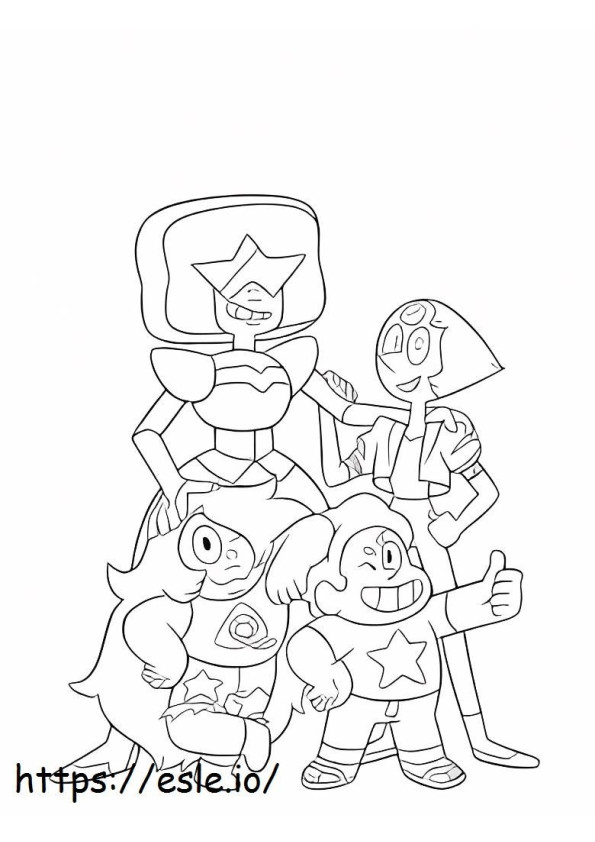 Steven e i suoi amici da colorare