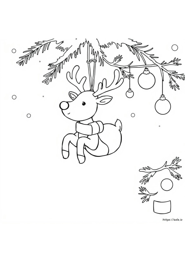 Reindeer Ornaments Coloring Page