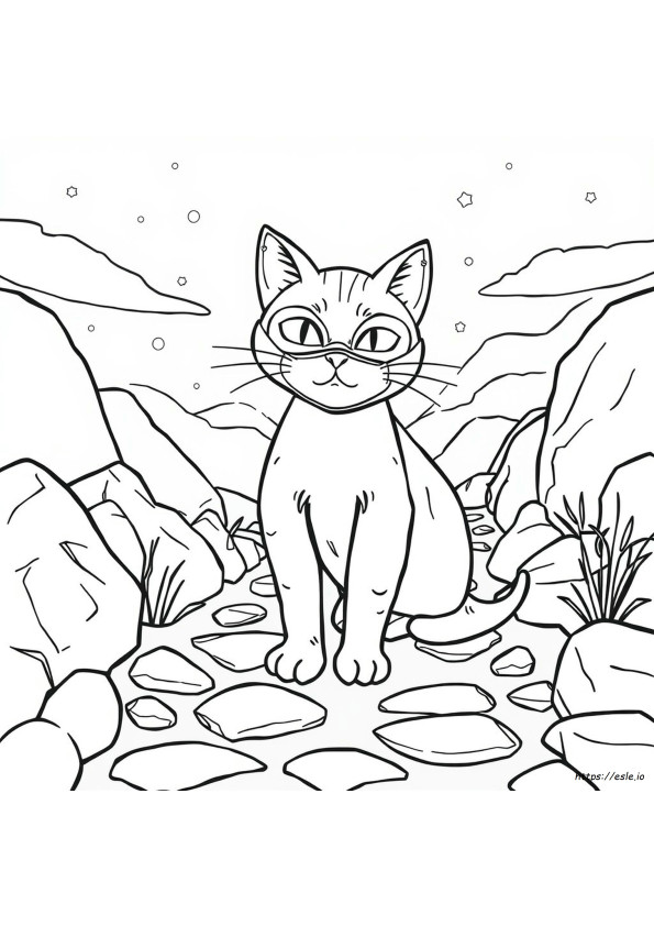 Cat Mask Colouring