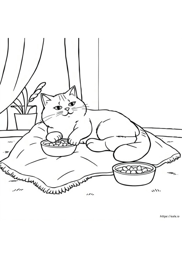 Gato Gordo Para Colorear