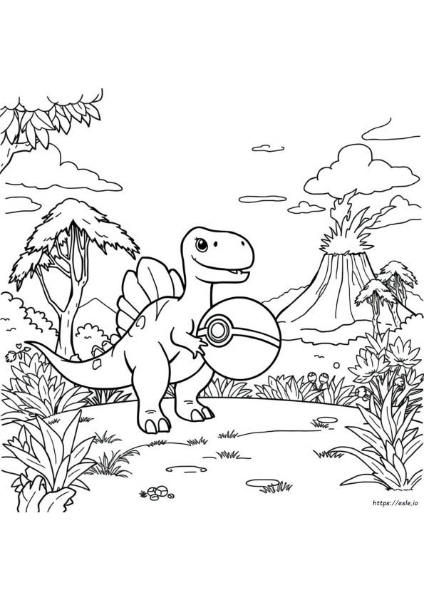 Dinozor Pokemon Boyama Sayfaları