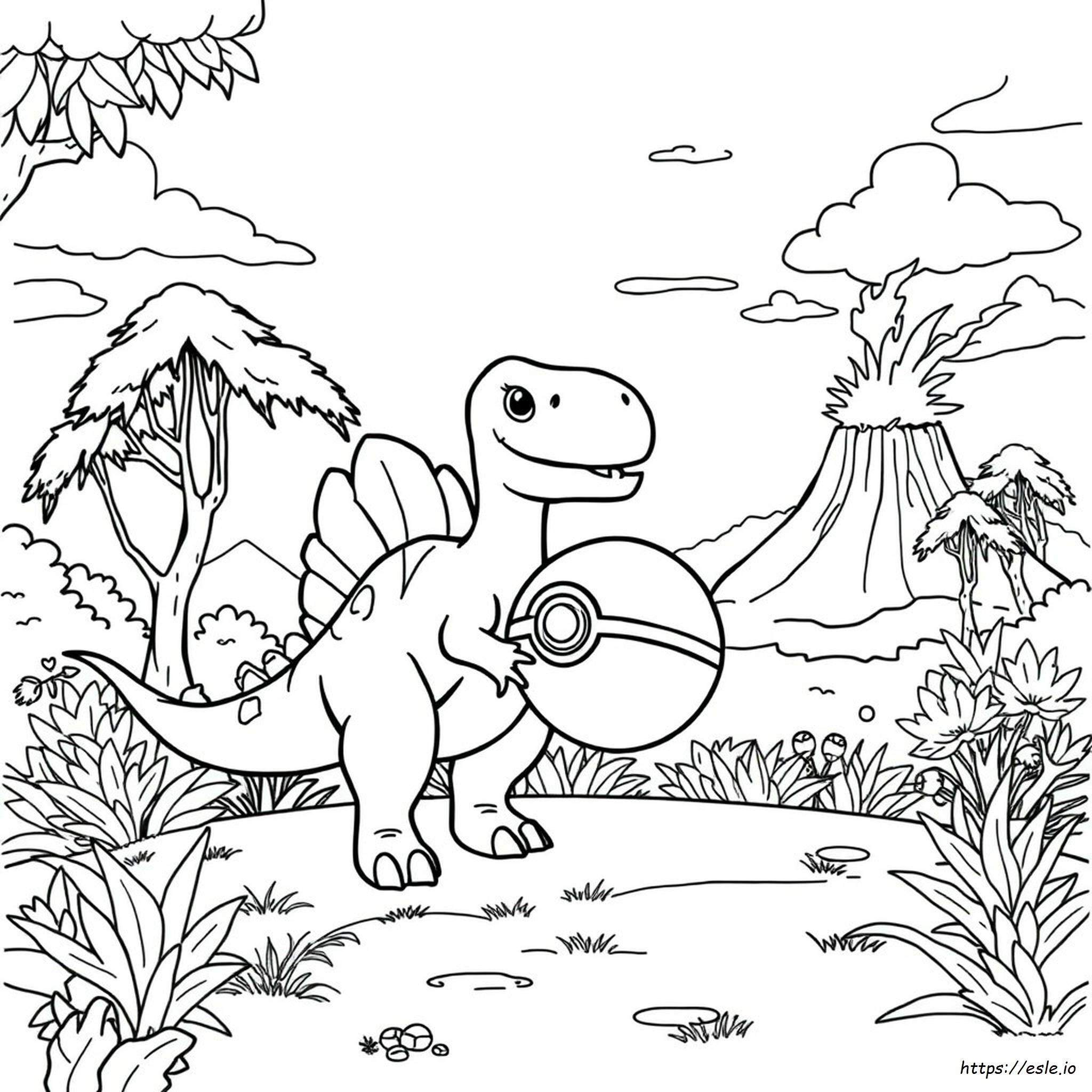 Dinosaurus Pokemon Värityskuvat