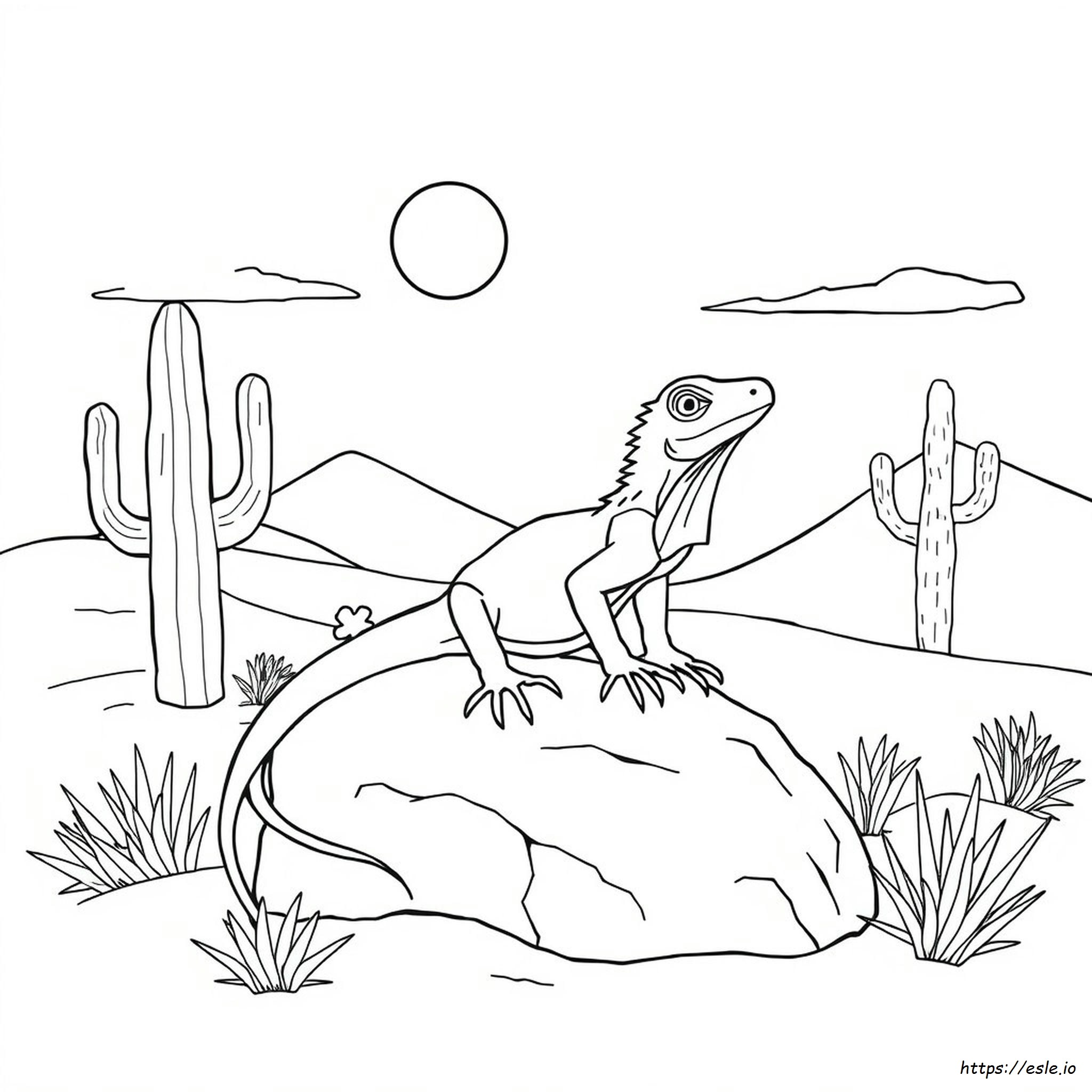 Frilled Neck Lizard Colouring In