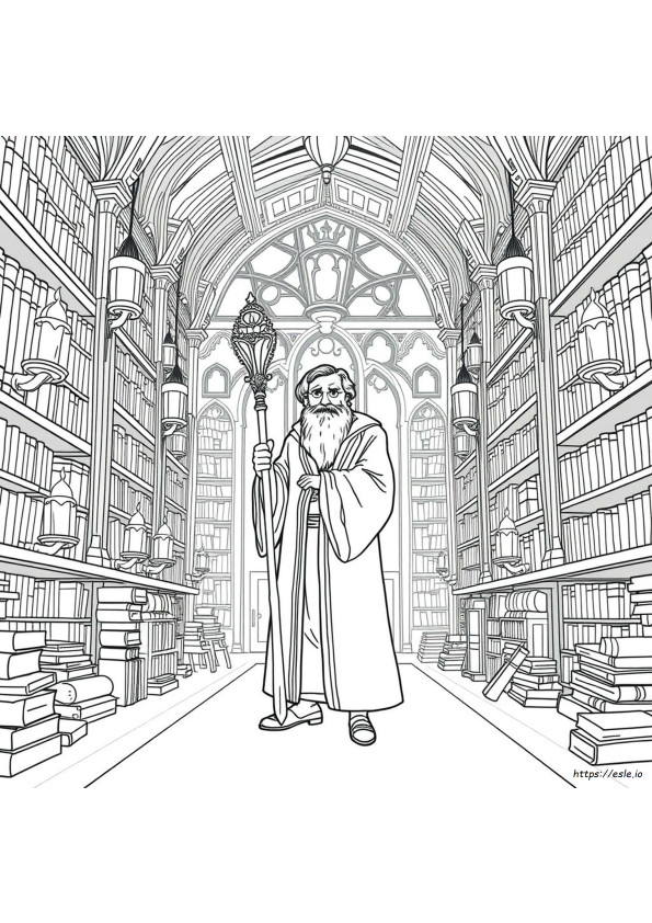 Harry Potter Dumbledore Gambar Mewarnai
