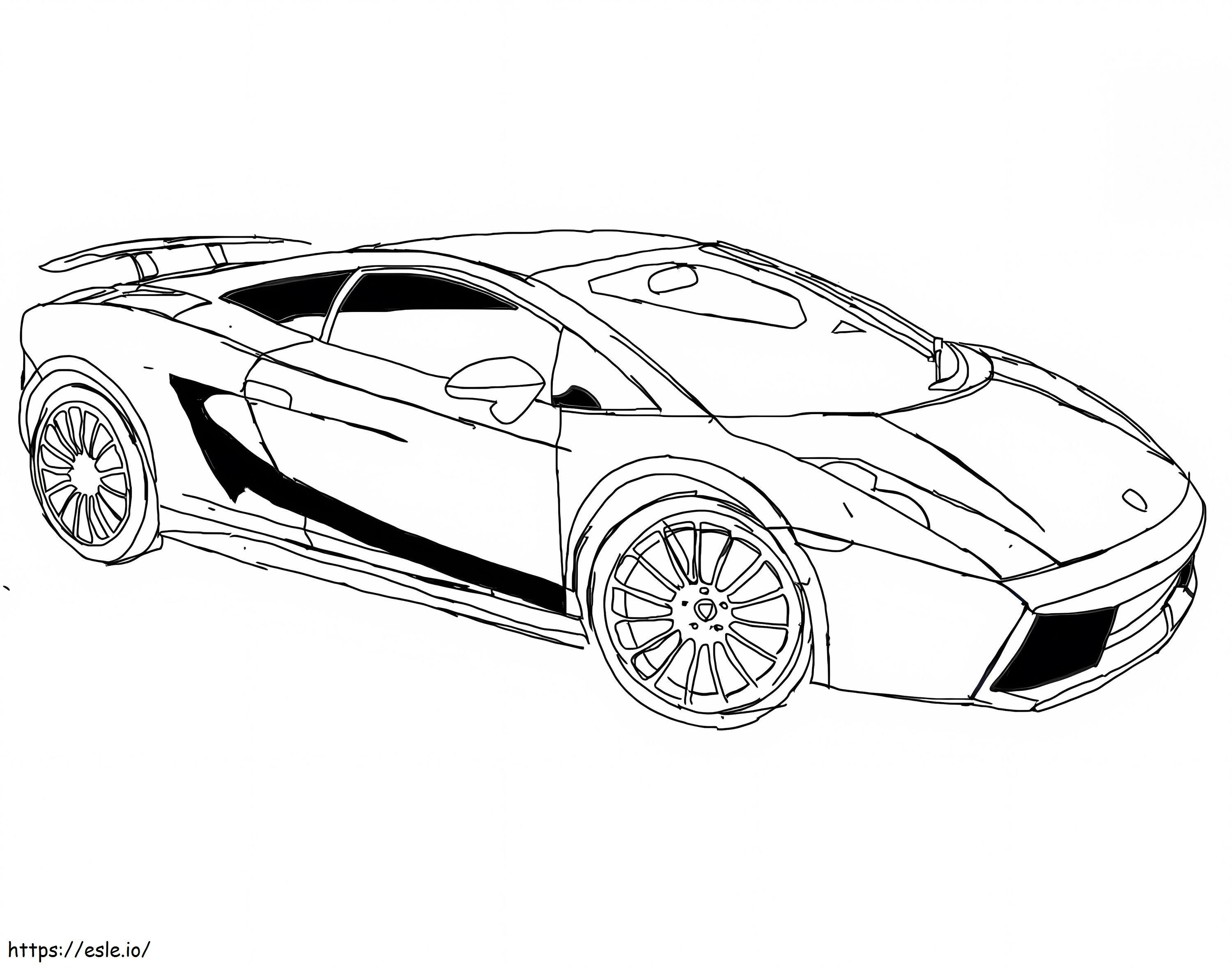 Coloriage Lamborghini 4 à imprimer dessin