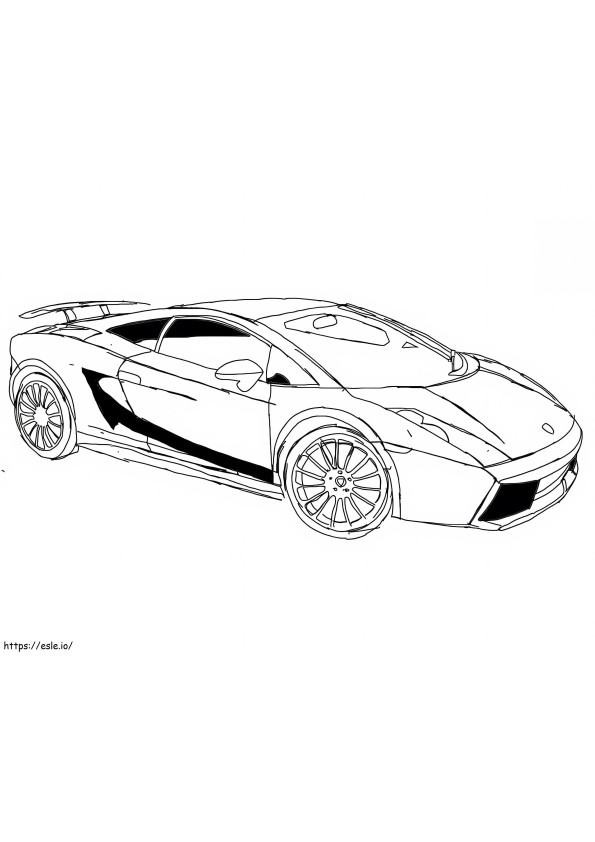 Coloriage Lamborghini 4 à imprimer dessin