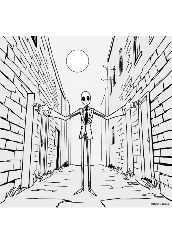 Coloriages Slender Man À Imprimer