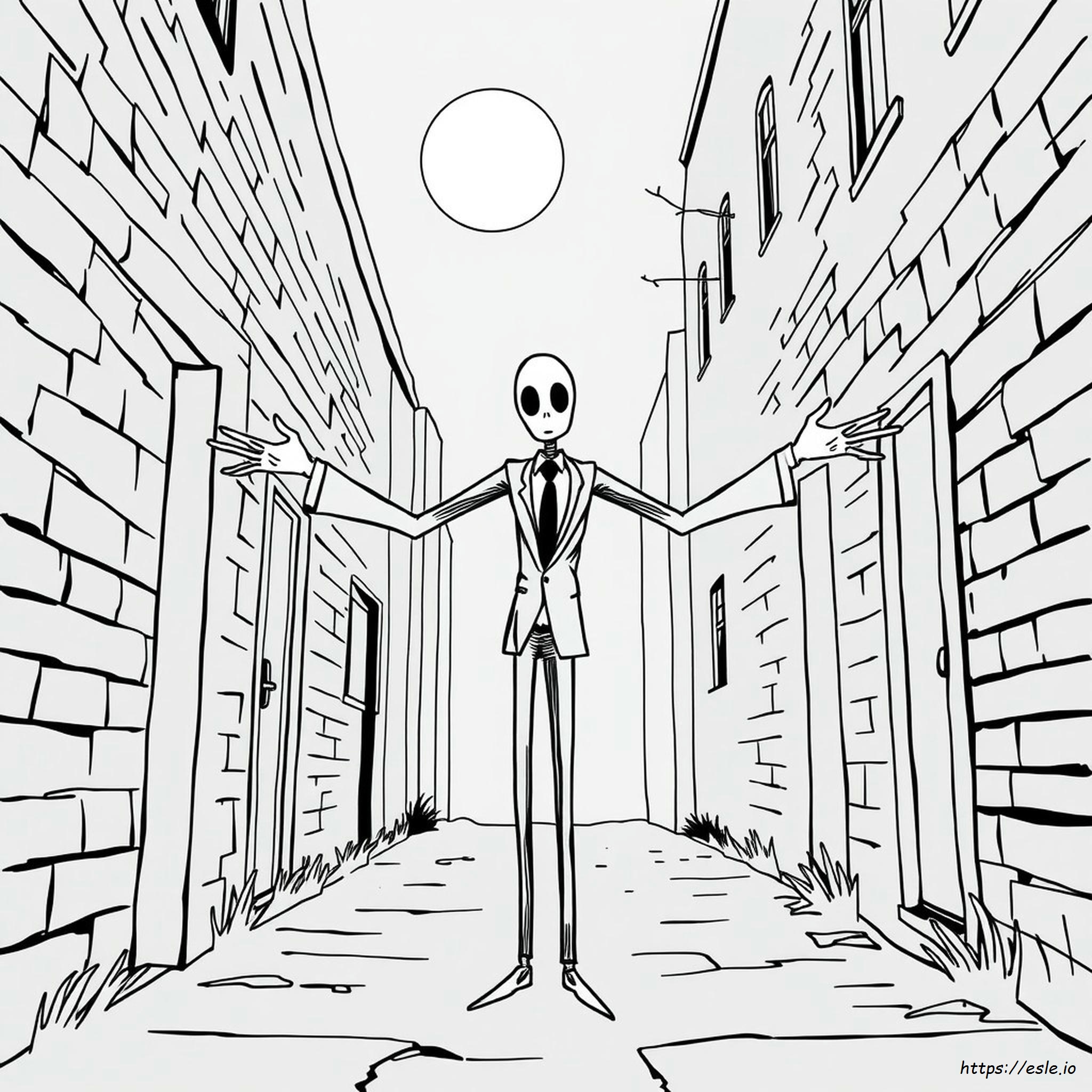 Slender Man Printable Coloring Pages