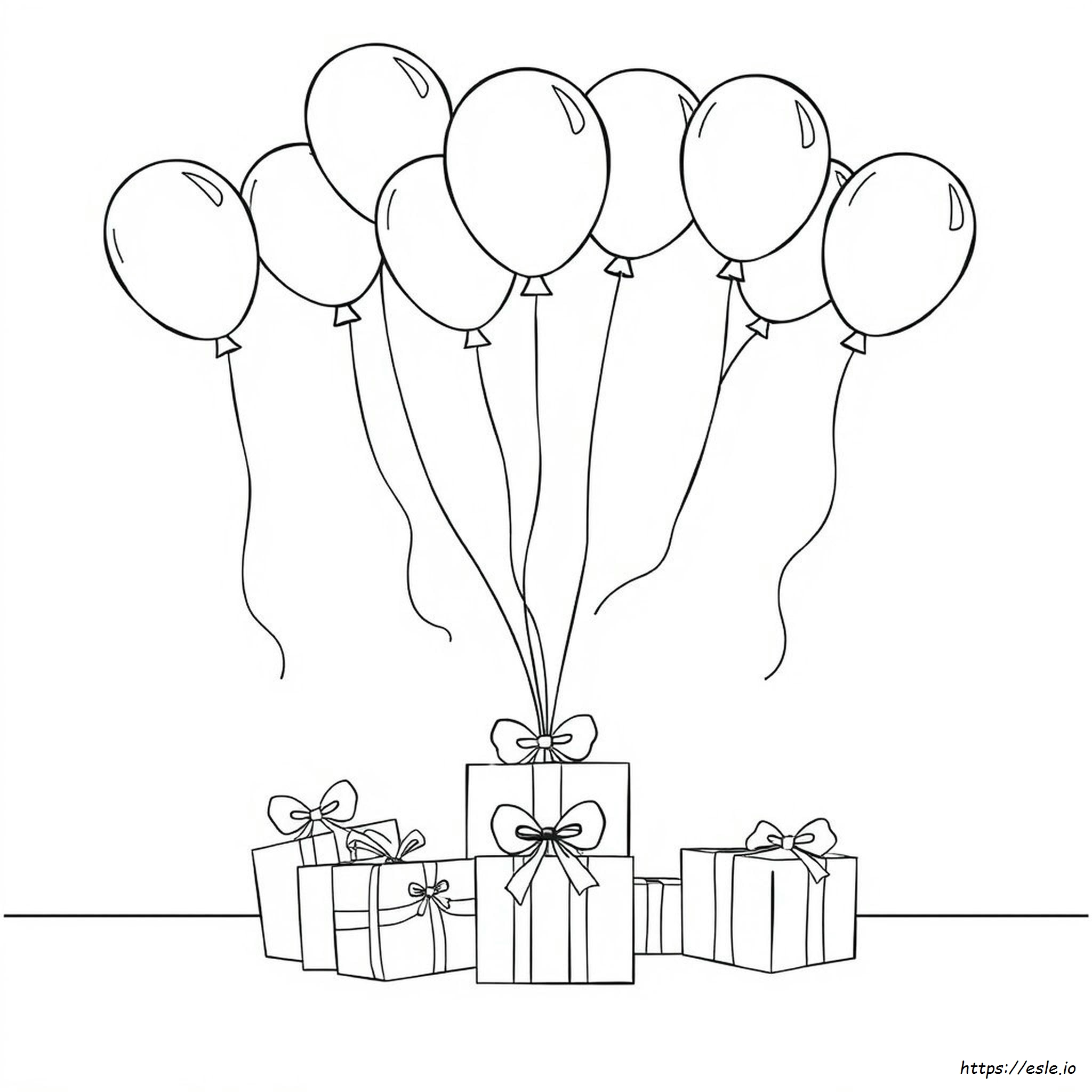 Dibujos De Globos De Cumpleaños Para Colorear
