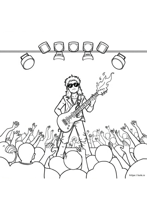 Gambar Mewarnai Bintang Rock