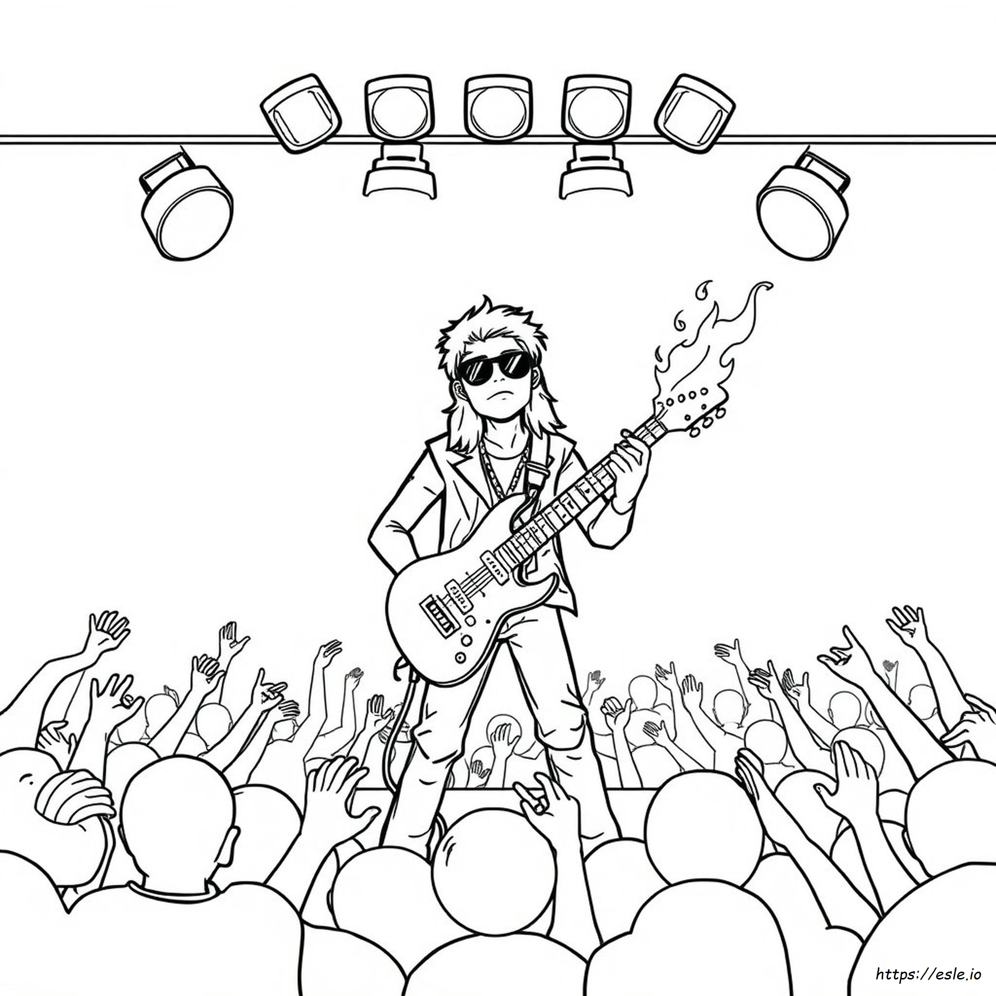 Disegni Da Colorare Rock Star