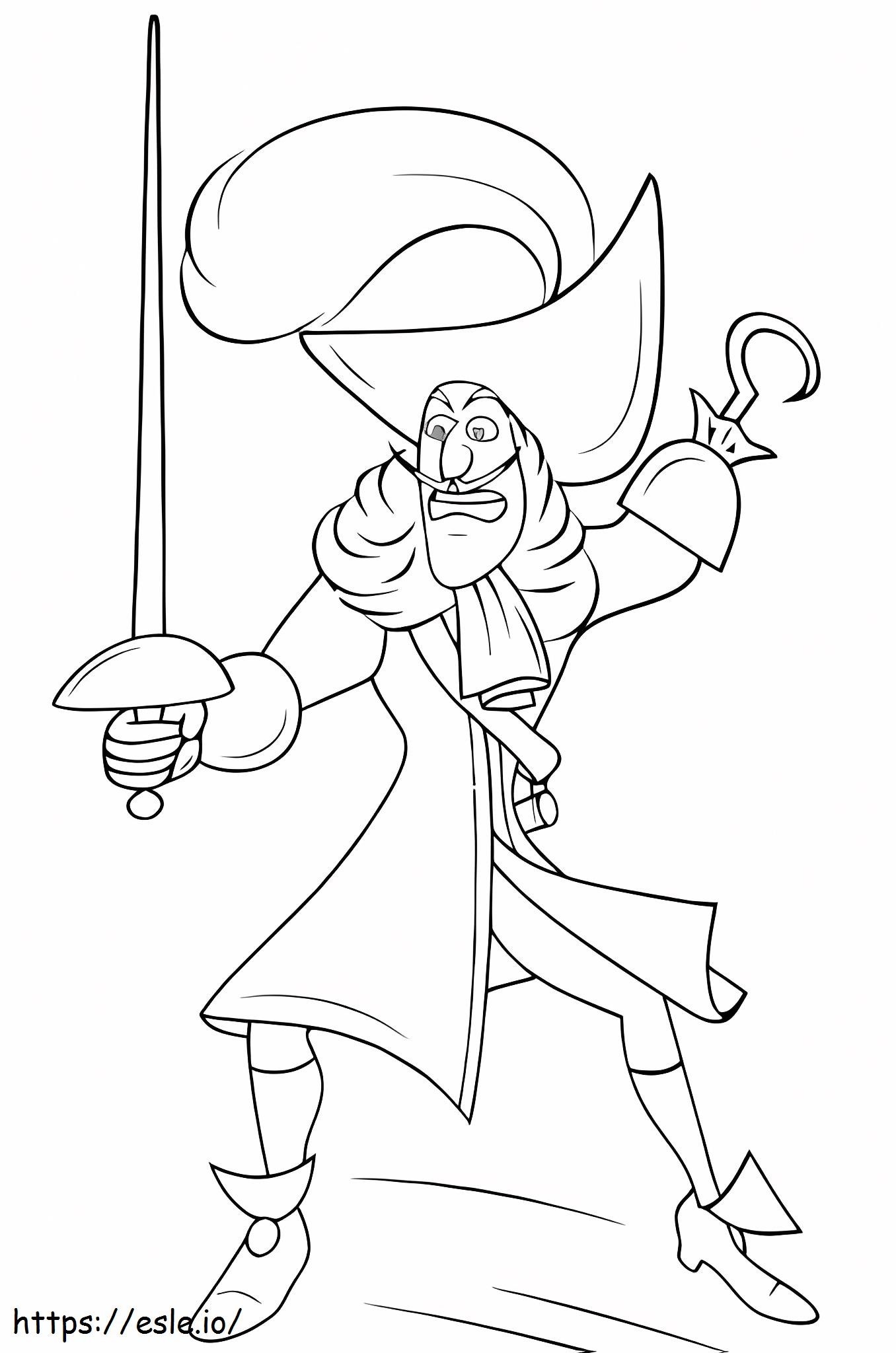 free coloring pages of captain hook