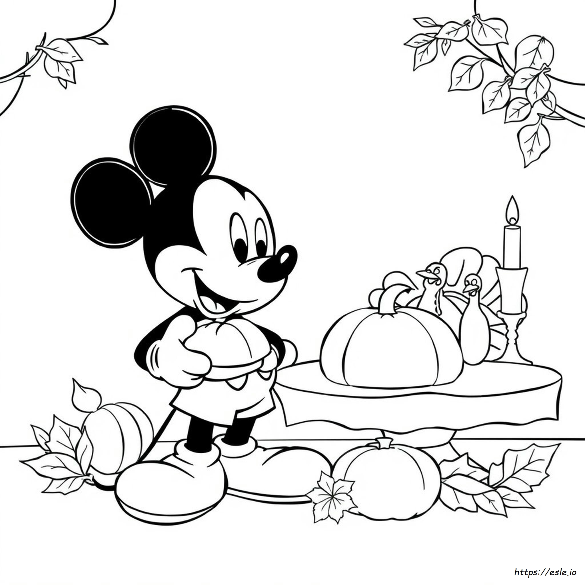 Disegni Di Topolino Per Il Ringraziamento Da Colorare