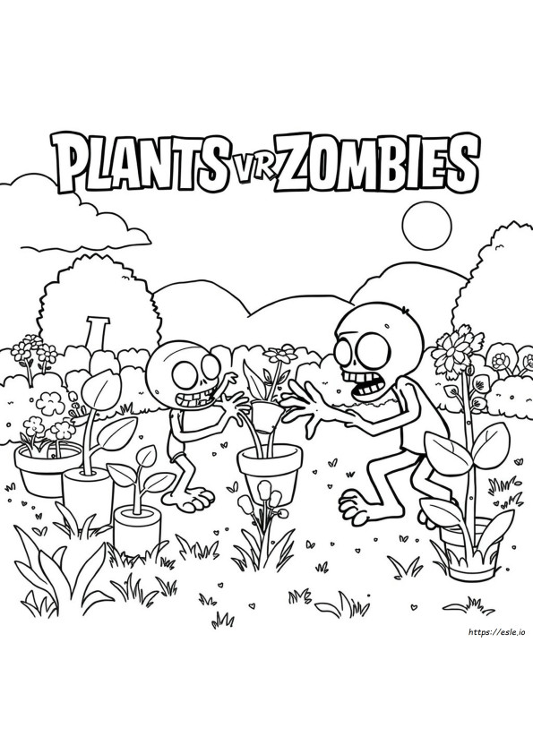Plants Vs Zombies Characters Coloring Pages