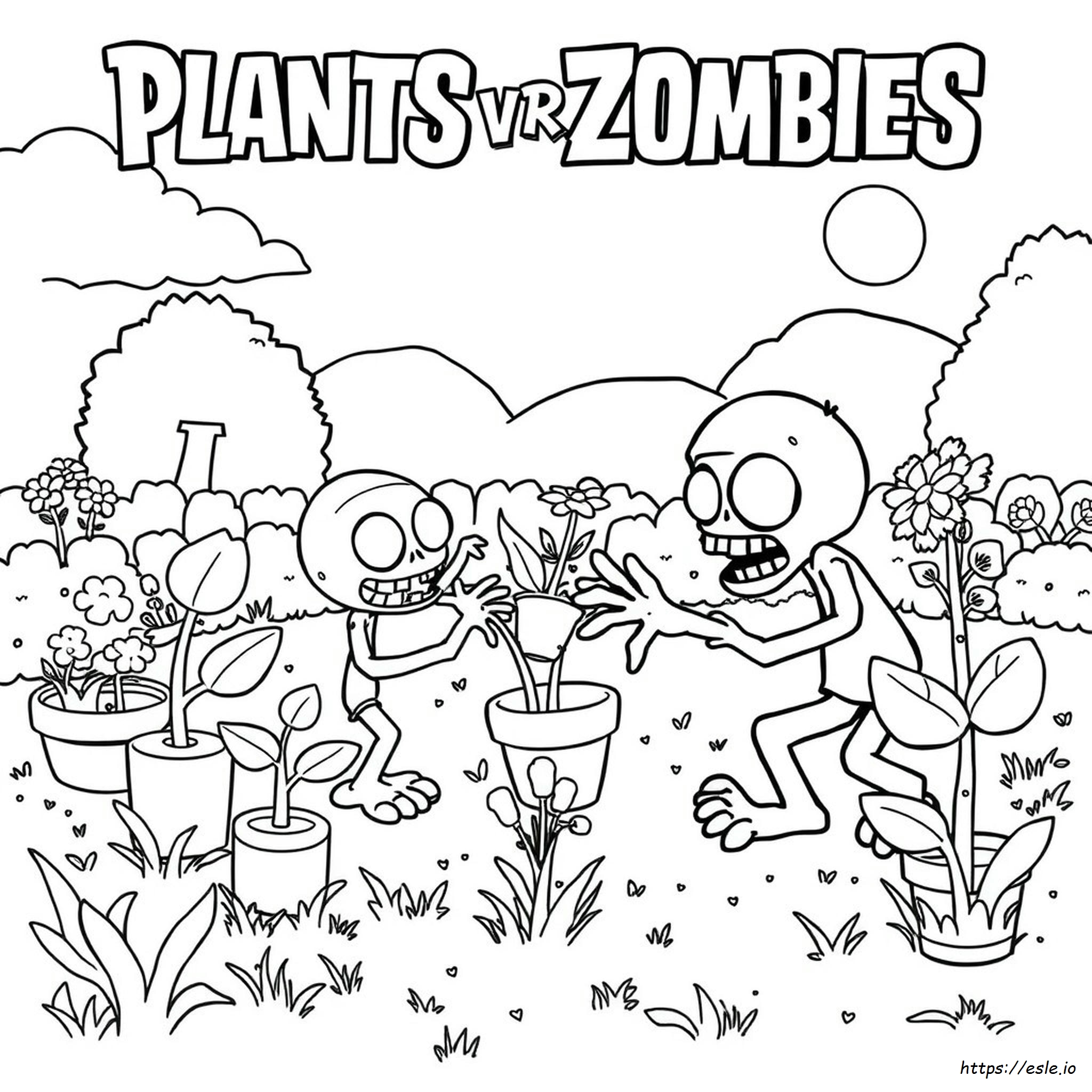 Kolorowanki Z Postaciami Z Plants Vs Zombies