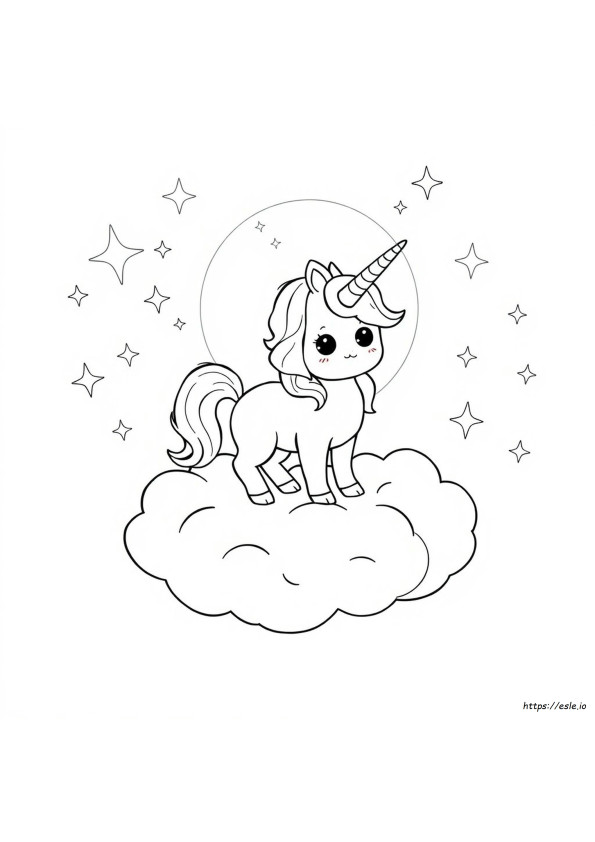 Unicorn Kitten Coloring Page