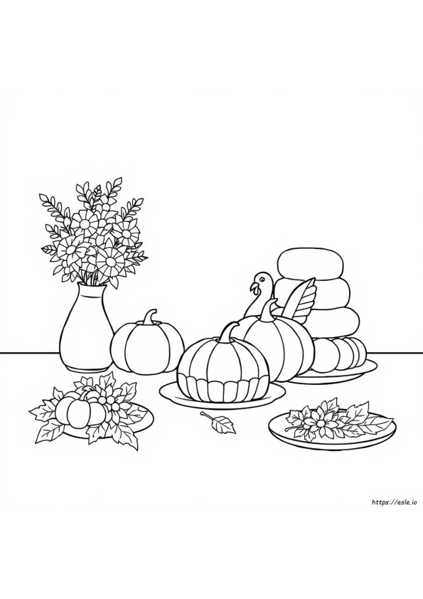 Kerajinan Thanksgiving Gambar Mewarnai