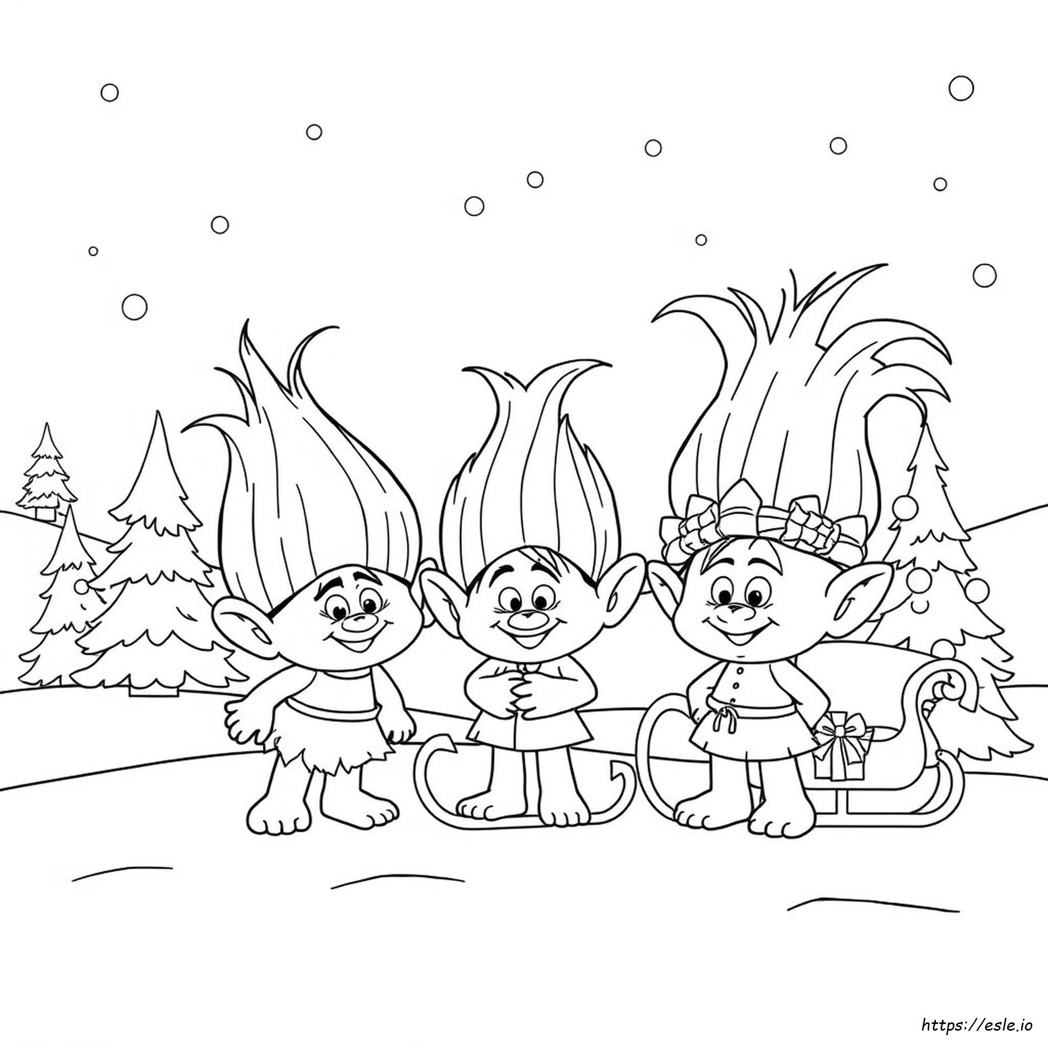 Trolls Natale Da Colorare