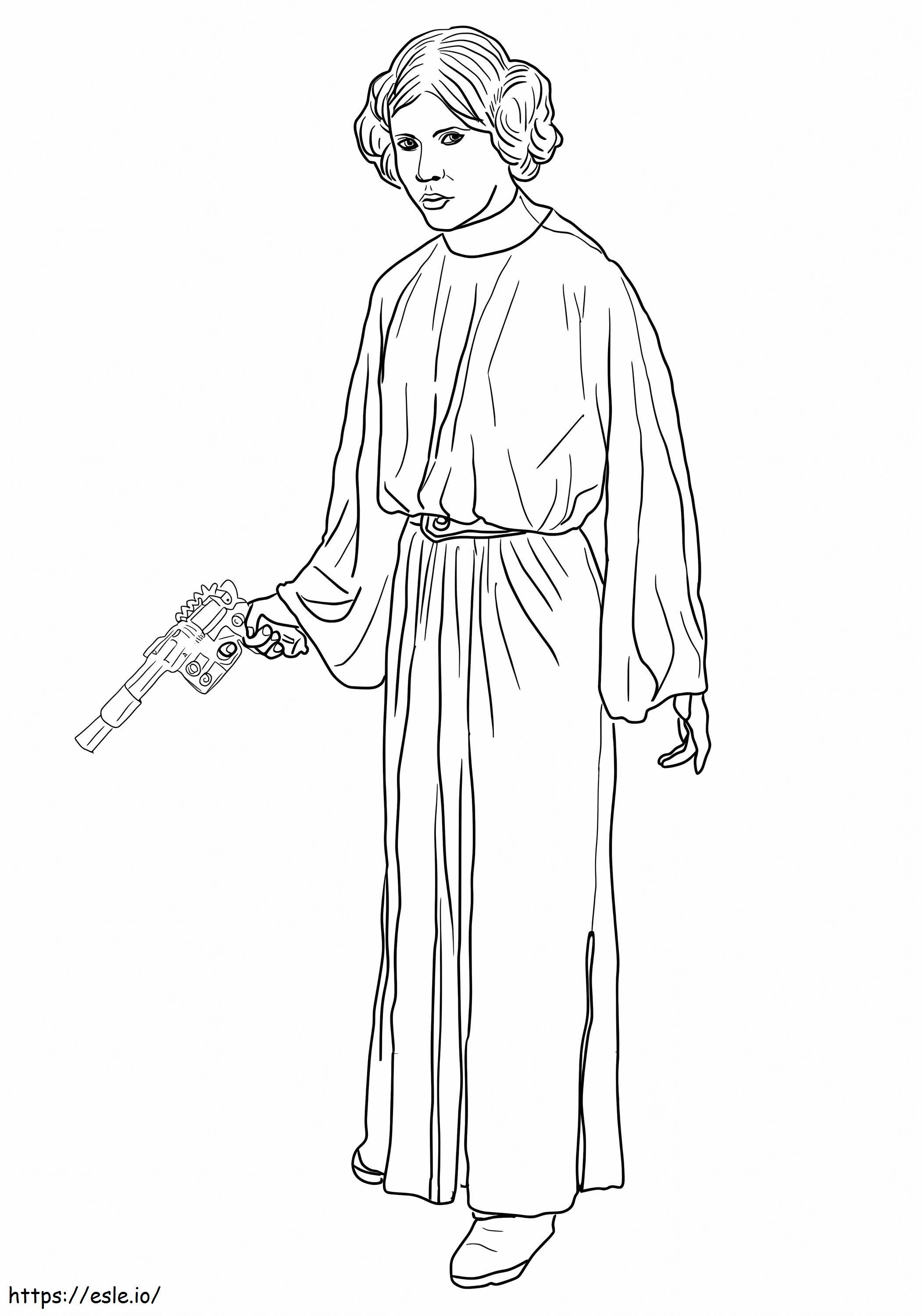 Leiia Star Wars Organ coloring page